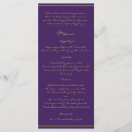 Peacock Plume in Dourado and Purple Plum Menu