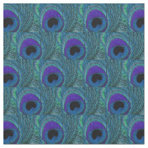 Peacock Tecido Púrpura Travinho Azul Aqua