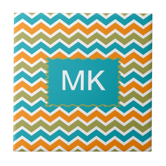 Peacock Vibrant Tribal Zigzag (Frente)