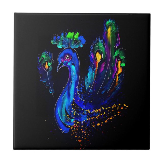 Peacock Whimsical Pintado (Frente)