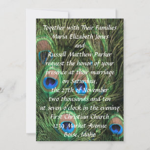 Peacocks de Convites de Casamento