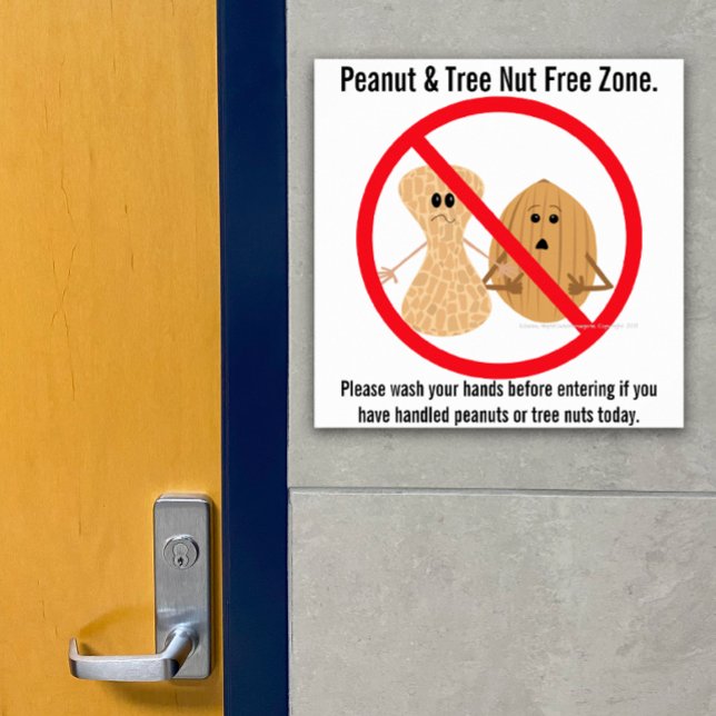 Peanut & Tree Nut Free Zone Allerga Impressão (Criador carregado)