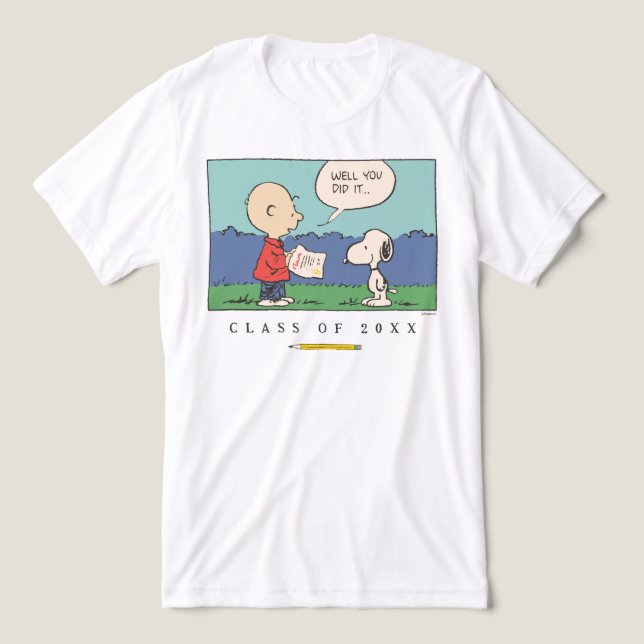 Peanuts Charlie Brown Snoopy Well You Did It Grad (Design frontal)