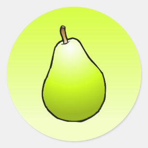 Pear - Adesivo redondo clássico