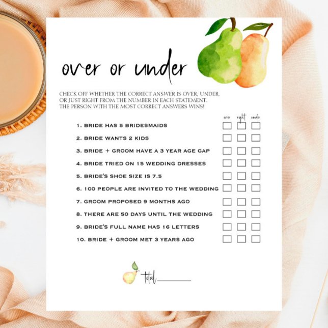 Pear Perfeito - Casais Chá Sobre ou Sob Jogo (Criador carregado)