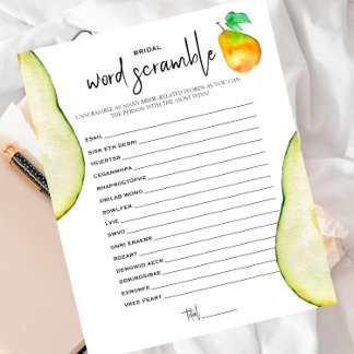 Pear Perfeito - Jogo Bridal Word Scramble