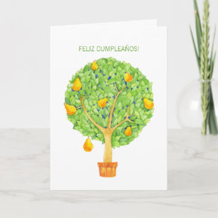 Pear Tree Feliz Cumpleaños Cartão de Aniversário E