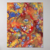 Pearl Dream Abstrato Acrylic Painting Poster