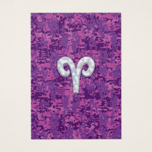 Pearl Like Aries Sinal Zodiac na Camo Digital