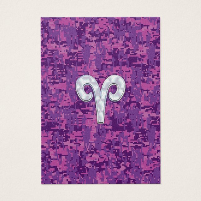Pearl Like Aries Sinal Zodiac na Camo Digital (Frente)