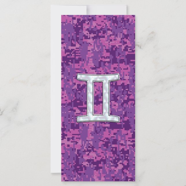 Pearl Like Gemini Zodiac Sign on Digital Camo (Frente)