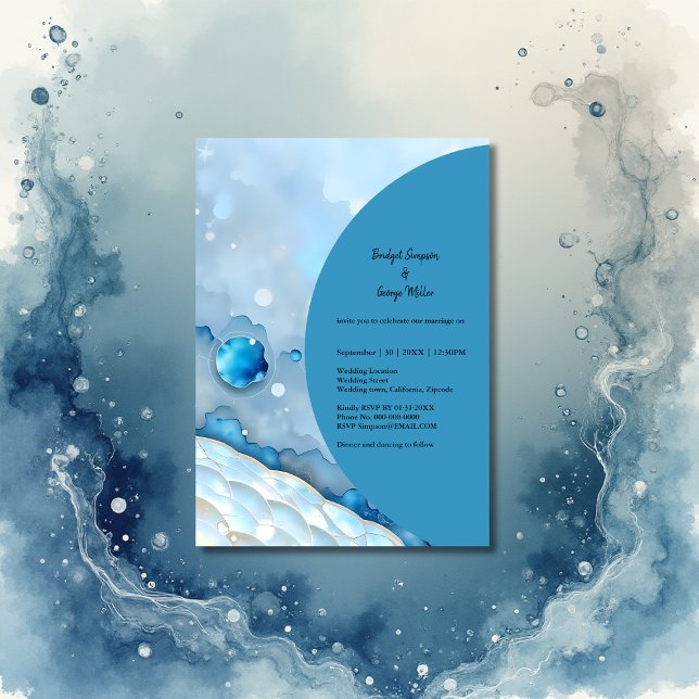 Pearlescente de Abstrato de Aquarela Azul Luxurist (Criador carregado)