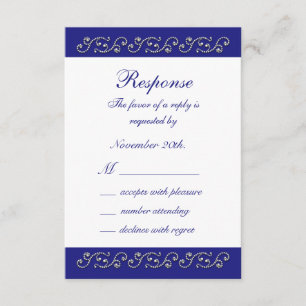 Pearls e Sapphire Blue RSVP