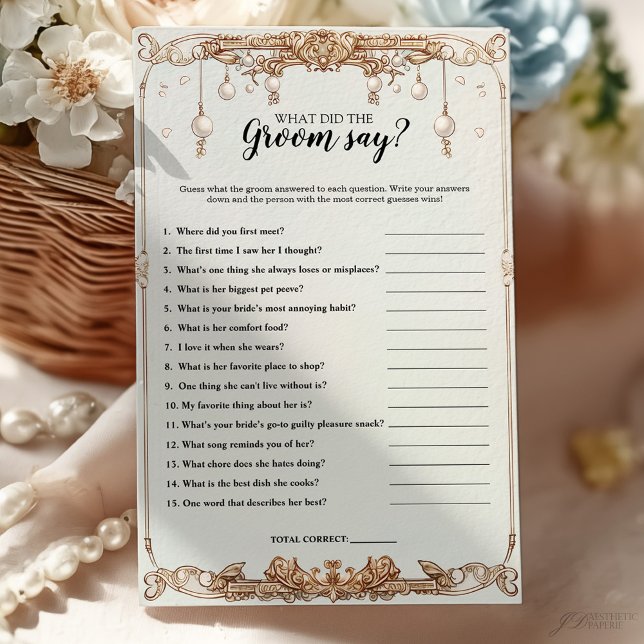 Pearls Prosecco O Que Fez o Jogo do Groom (Criador carregado)