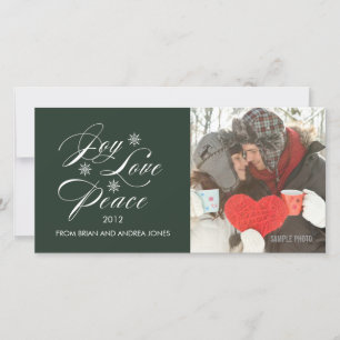 PEAVE AMOR JOY HOLIDAY CARTÃO COM FOTOS VERDE