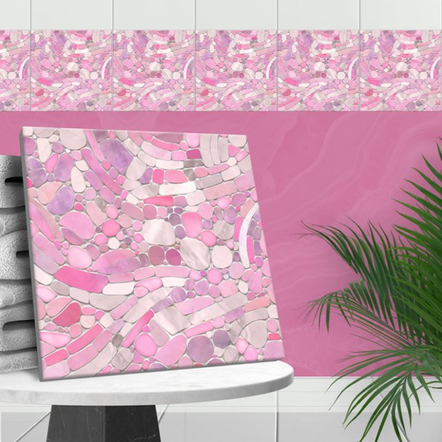 Pebbles Mosaico Art - Rosa Blush Pink (Criador carregado)