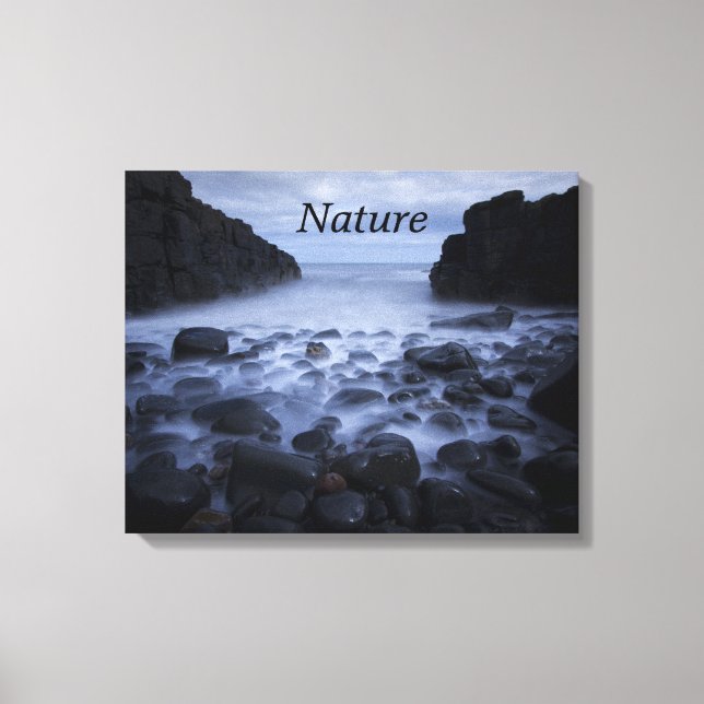 Pebolhas e Rochas ao longo da Canvas da margem do  (Frente)