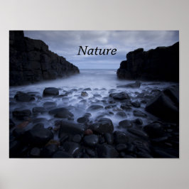 Pebolhas e Rochas ao longo do Poster da margem do