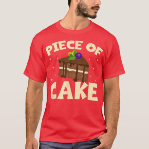 Peça de bolo de Comida do padeiro de Camiseta de b