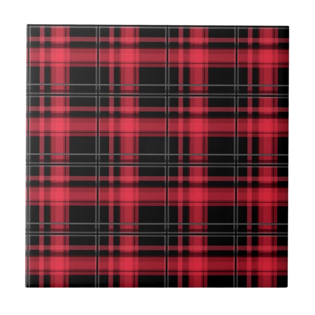 Peça riscada com xadrez sem costura com tartan (Frente)