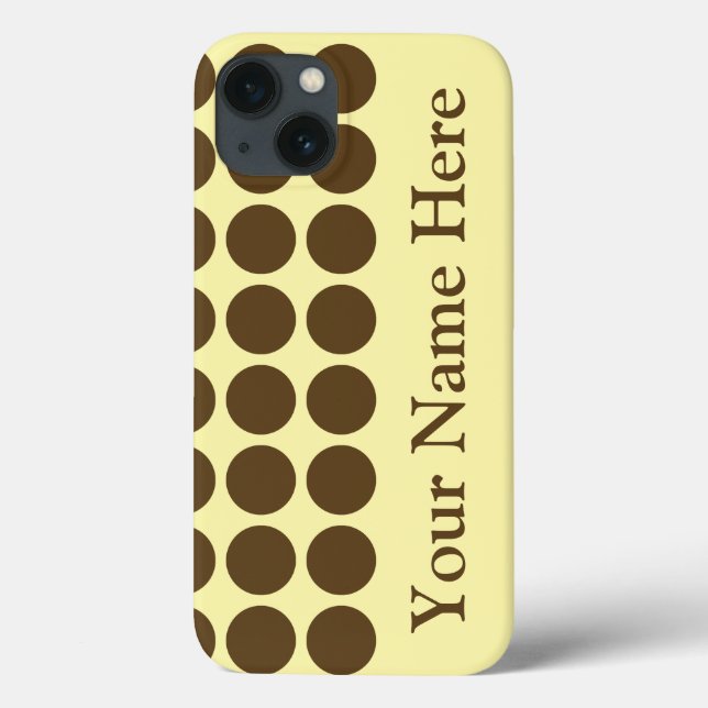 Pecan Cream Neutral Dots com nome (Verso)