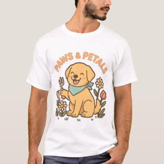 Peças e Petais - Camiseta de cão de jardinagem par