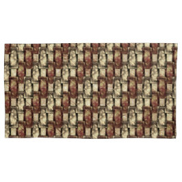 Peças retangulares talhadas manchadas, ouro marrom