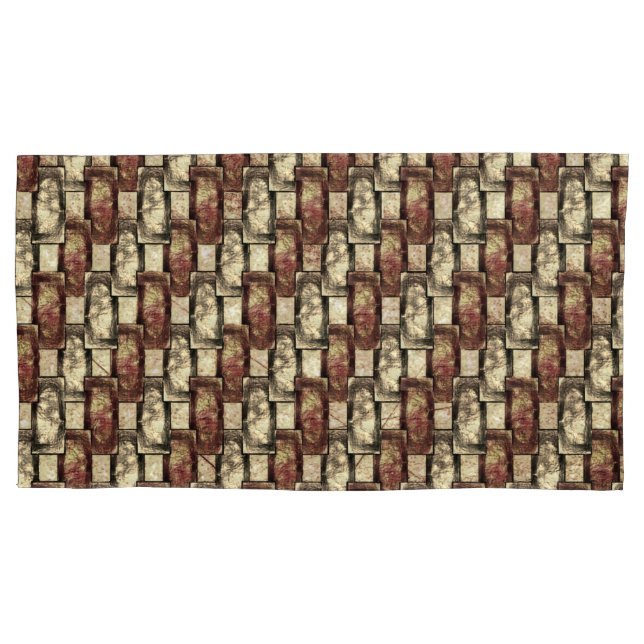 Peças retangulares talhadas manchadas, ouro marrom (Frente-Esquerda)