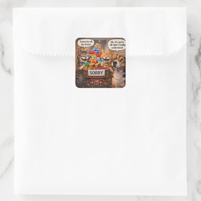 Peço desculpas, adesivos de gato envelope fofo, se (Bolsa)