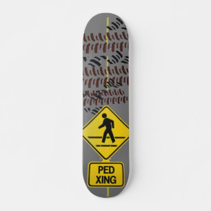 Ped Cruzando o skateboard