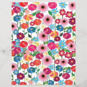 Pedaço de Papel de Scrapbook de Flores