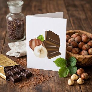 Pedaços de chocolate Cartões