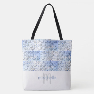 Pedaços De Quebra-cabeça Cute Monogramados De Tote
