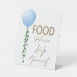 Pedestal Chá de fraldas de Aquarela Azul