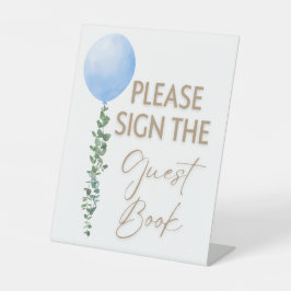 Pedestal Chá de fraldas de Aquarela Azul