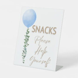 Pedestal Chá de fraldas de Aquarela Azul