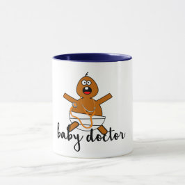 pediatra bebê médico assistente caneca engraçada
