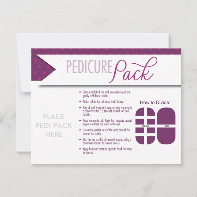 Pedicure Pack - Placa com envelope (Frente)