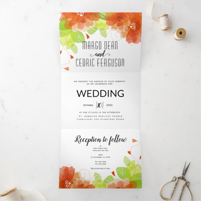 Pedido de convite para casamento preto e branco 2 (Dentro)