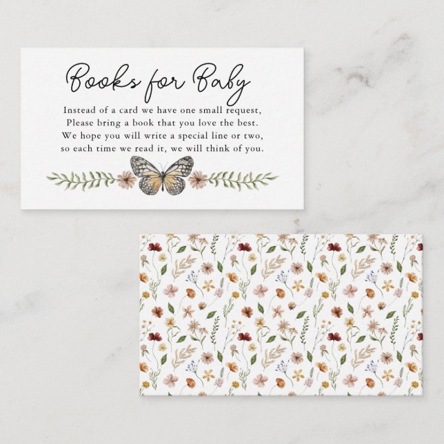 Pedido de Livro para o Convite ao Chá de fraldas (Frente/Verso)