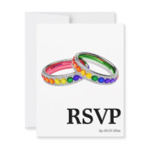 🌈 Pedido de música Cartão de RSVP Arcos Íris LGB
