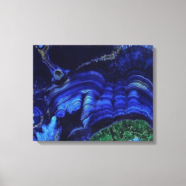 Pedra de Malaquite Azurita na Canvas (Frente)