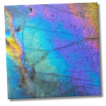 Pedra Marmortal Colorida Contemporânea<br><div class="desc">O atordoante e colorido arco-íris abraçado com uma fotografia de pedra labradorita faz o cenário ou sotaque perfeito. Esta é uma super armação de uma pedra labradorita natural real com azul, roxo, rosa, amarelo e verde. Observe que, como é uma imagem muito próxima, ela NÃO tem linhas nítidas. Tem um...</div>