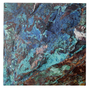Pedra Mineral Malaquita Azul Verde Moderna
