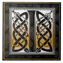 Pedra Negra Celular I Monograma Azulejo Inicial