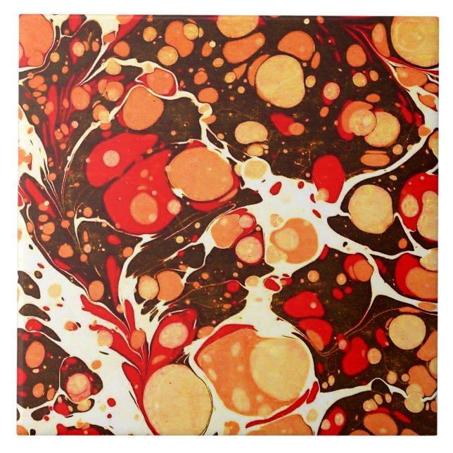 Pedras abstratas vermelhas marrons laranjas fofas (Frente)