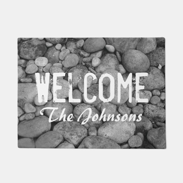 Pedras de pedras ou tapetes personalizados de foto (Frente)