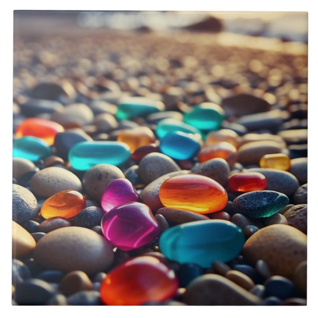 Pedras marítimas Azulejo cerâmico (Frente)