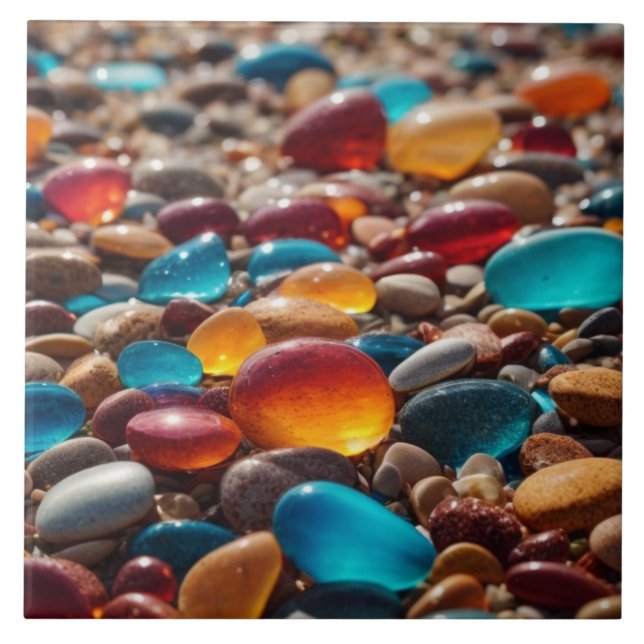 Pedras marítimas Azulejo cerâmico (Frente)