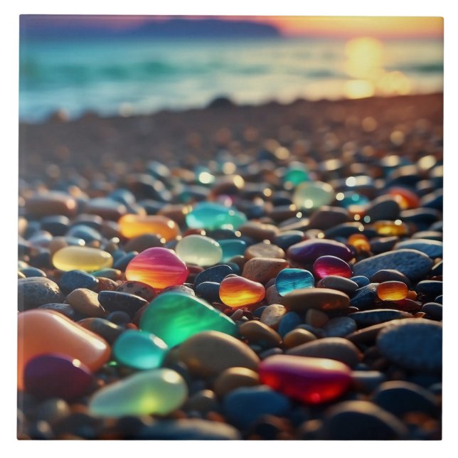 Pedras marítimas Azulejo cerâmico (Frente)